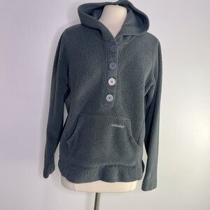 Avalanche gray thermal fleece hoodie size large